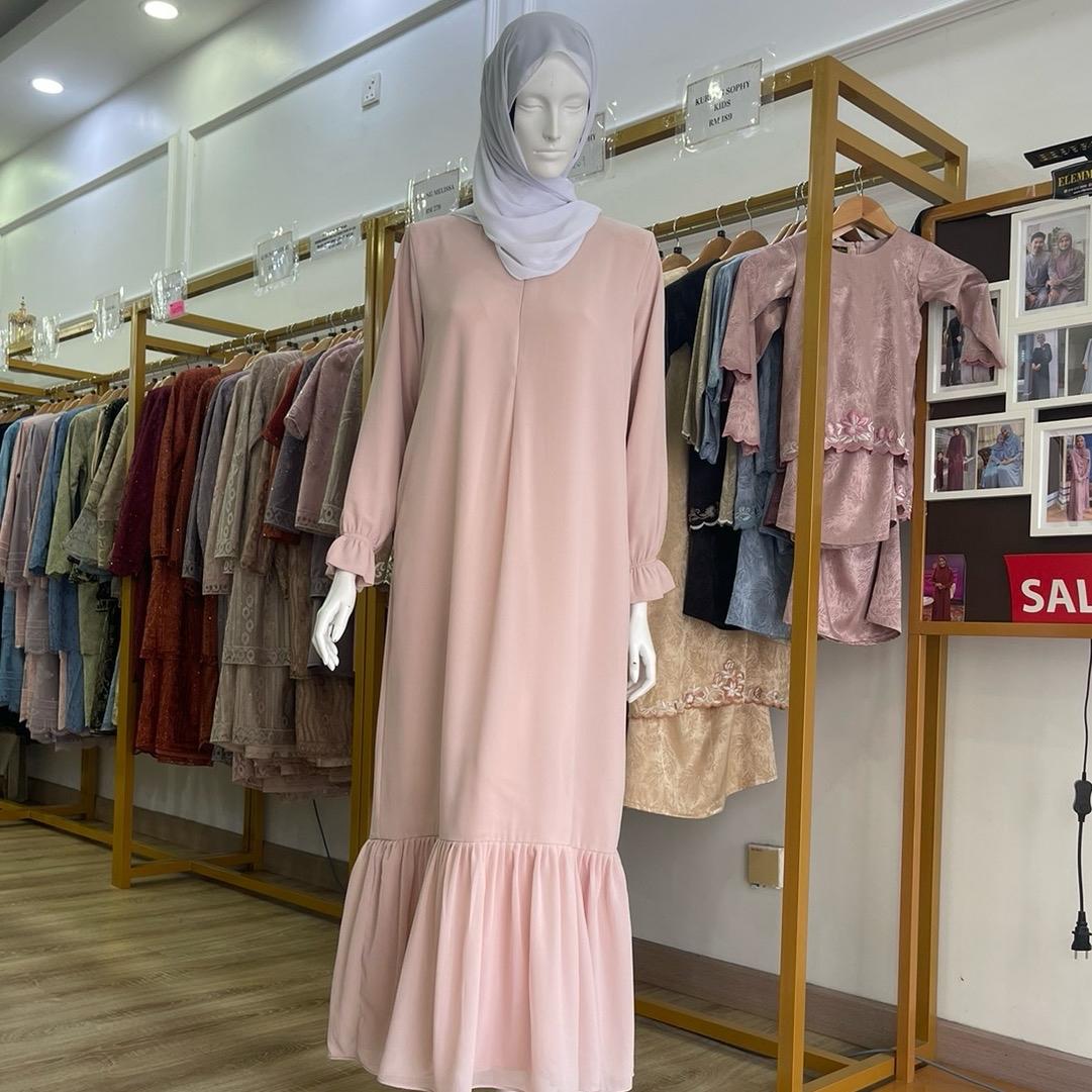 Jubah Qhyraa, Modest Wear Comfy Ruffle