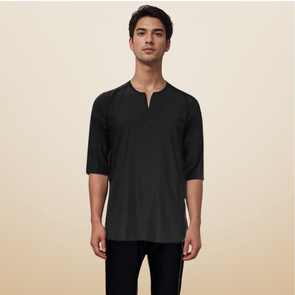 Kurta Emmir ELEMMIERA Lengan Pendek 3/4 dan 2 Sisi Poket Tersembunyi