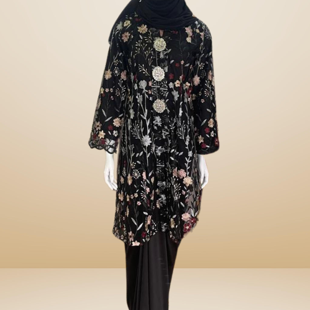 Kebaya Melur ELEMMIERA with Pareo Skirt Anggun Tradisi Moden Sopan dan Menawan