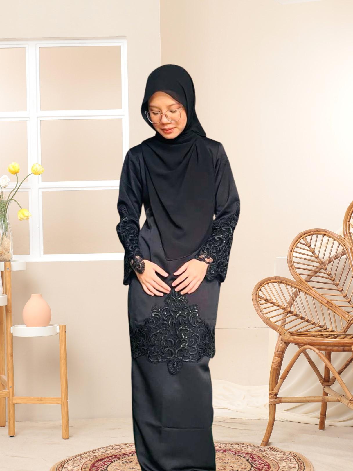 Kurung Haneem ELEMMIERA Baju Kurung Moden Viral Laces Tangan Yang Cantik Elegan Anggun Menawan