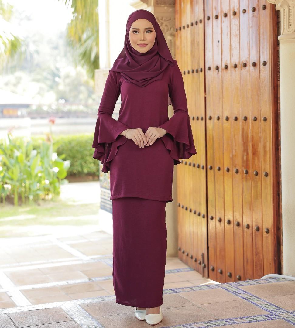 Kurung Salma ELEMMIERA Comfy Wear Ironless Saloma Sleeve and Elegant