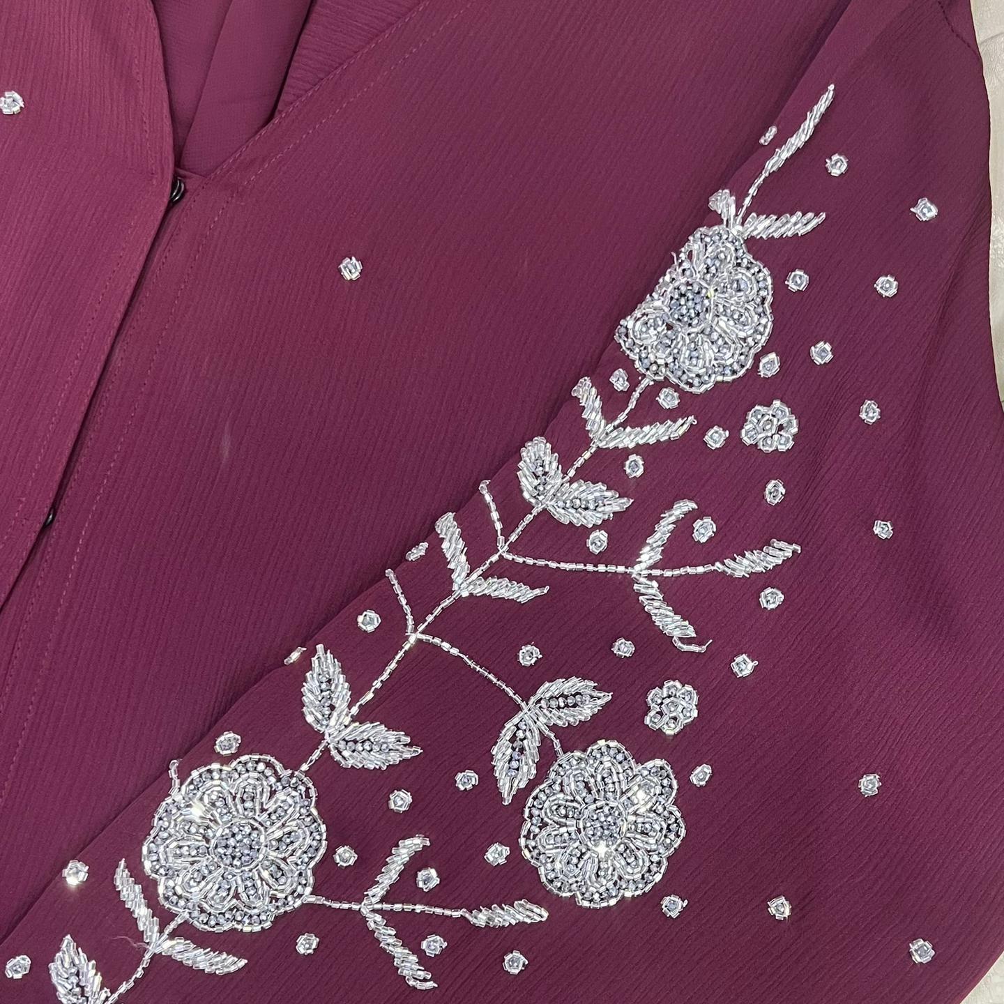 Abaya Medina ELEMMIERA Abaya Dubai Muslimah Mewah, Elegan dan Manik