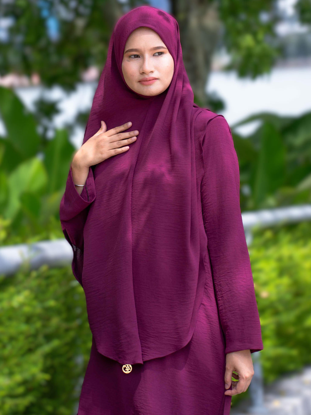 Jubah Seluar Faraa ELEMMIERA untuk Wanita Muslimah Modest Selesa Dipakai dan Ironless