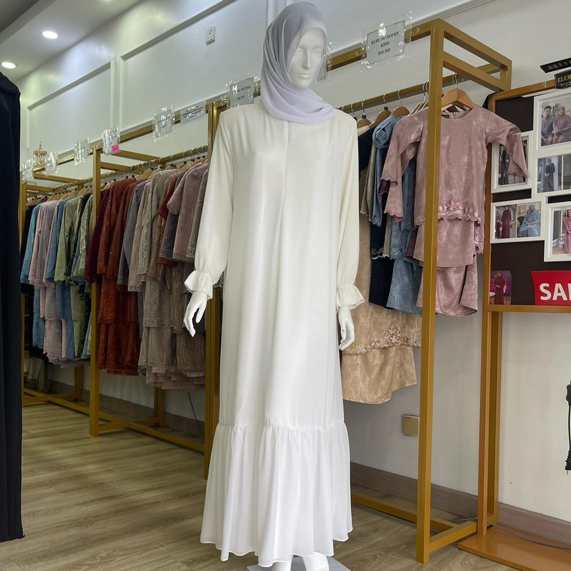 Jubah Qhyraa, Modest Wear Comfy Ruffle