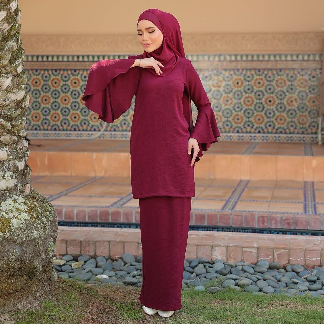 Kurung Salma, Comfy Wear Ironless Saloma Sleeve Elegant