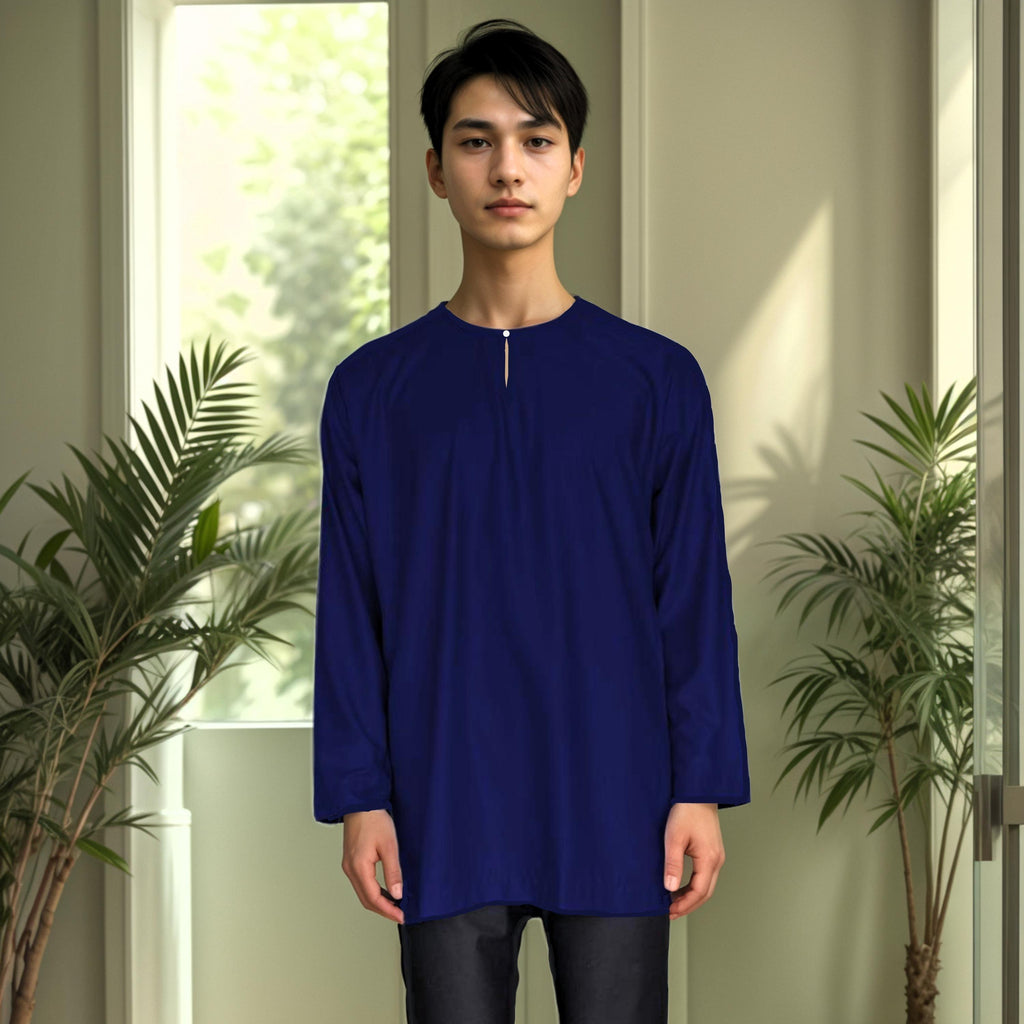 Kurta Firdaus ELEMMIERA Design Teluk Belanga with long sleeves and 2 side hidden pockets
