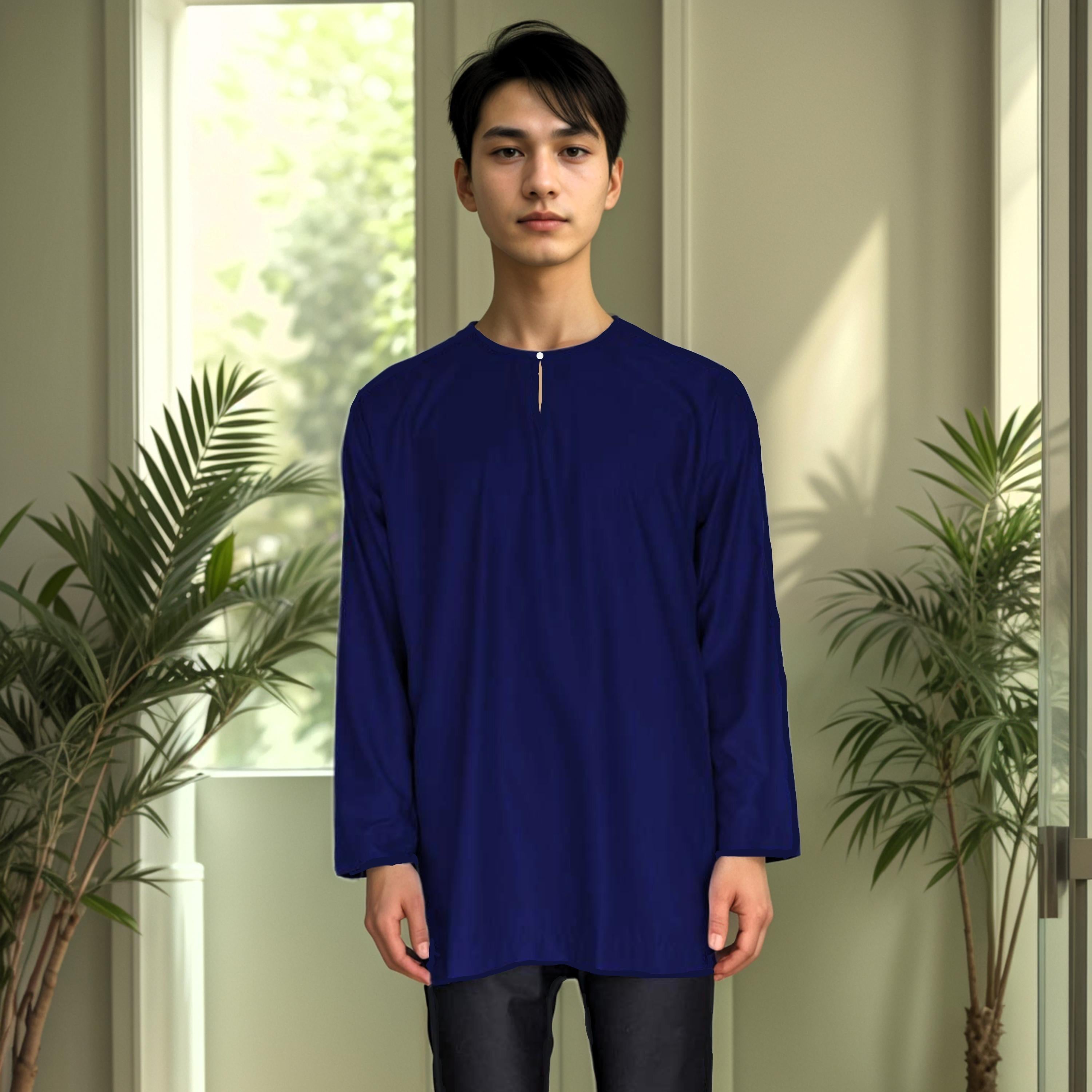 Kurta Firdaus ELEMMIERA Design Teluk Belanga with long sleeves and 2 side hidden pockets