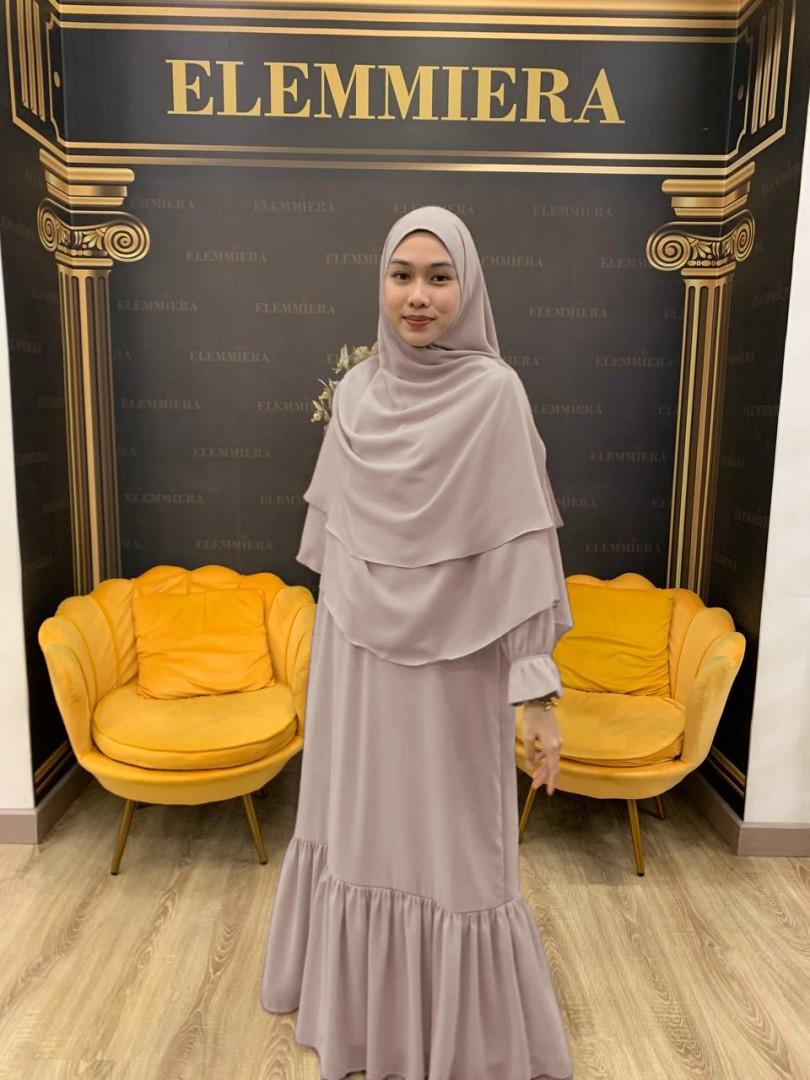Jubah Qhyraa ELEMMIERA Modest Wear Comfy Ruffle - Jubah Premium Muslimah Viral Menawan Cantik