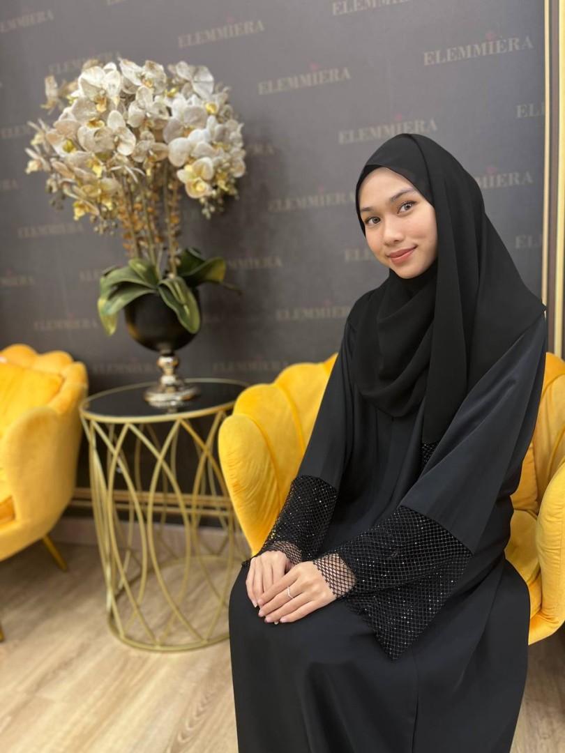 Abaya UAE Qhareena ELEMMIERA Eksklusif, Kecantikan, Keanggunan dan Keyakinan Maksimum