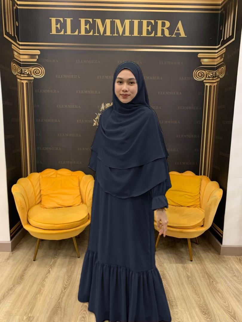 Jubah Qhyraa ELEMMIERA Modest Wear Comfy Ruffle - Jubah Premium Muslimah Viral Menawan Cantik
