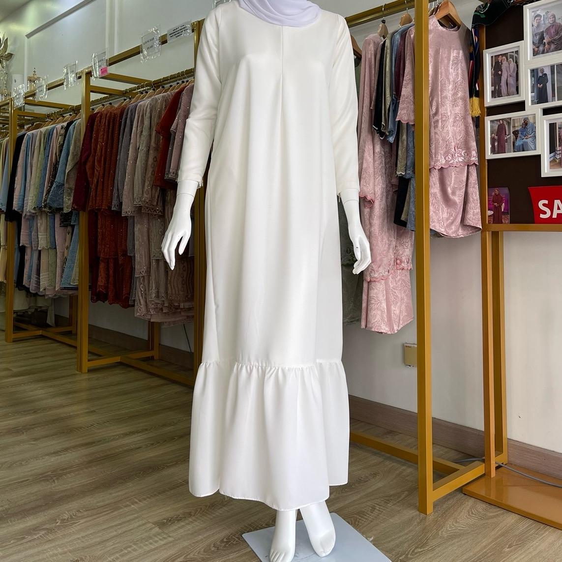 Jubah Qhylaa, Modest Comfy Elegant Ruffle
