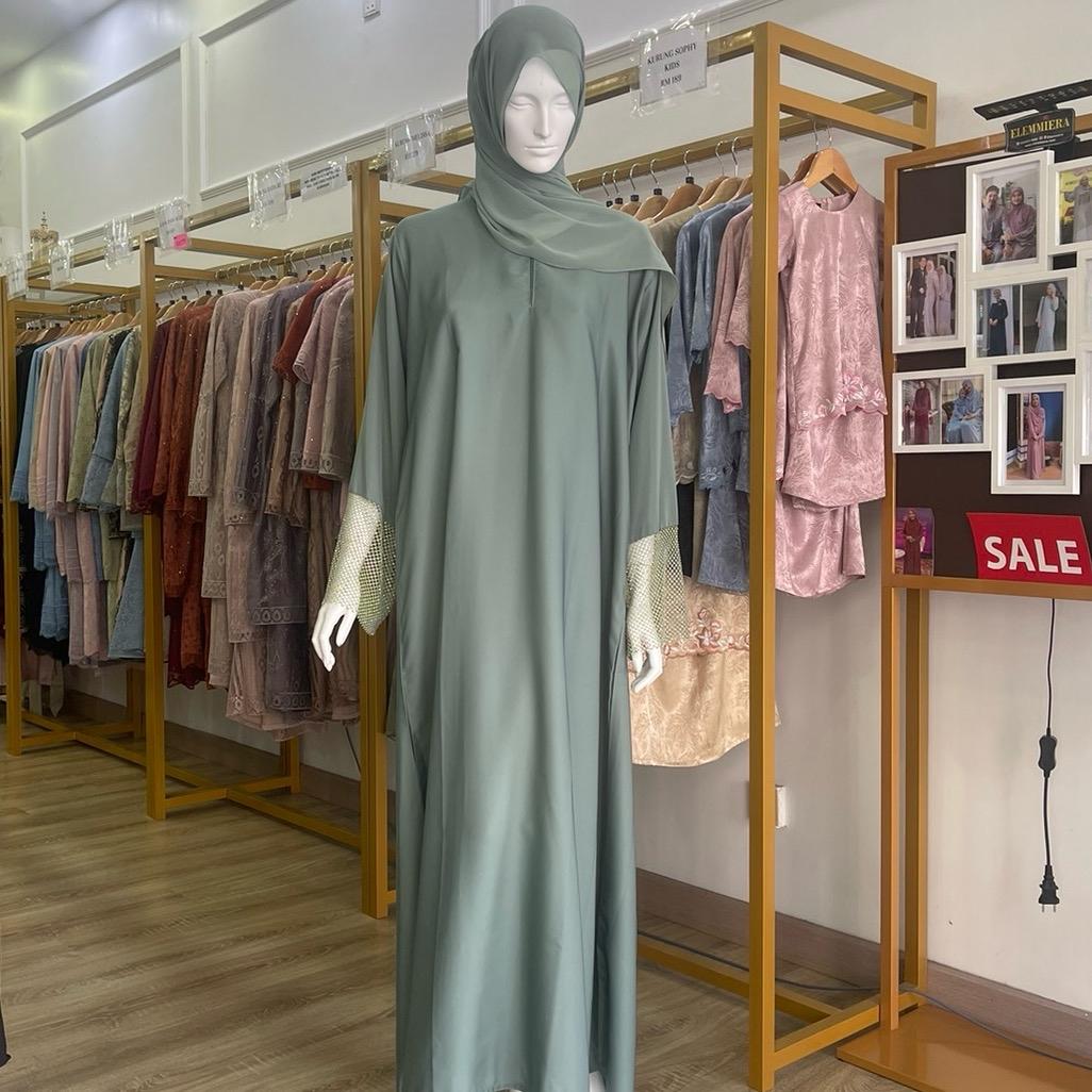 Abaya UAE Qhareena ELEMMIERA Eksklusif, Kecantikan, Keanggunan dan Keyakinan Maksimum