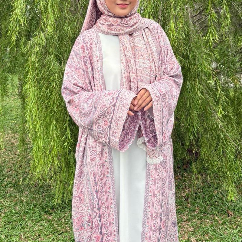 Abaya Pashmina Stones By Elemmiera Exclusive Design with free shawl included + stones