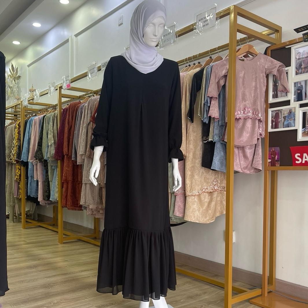 Jubah Qhyraa, Modest Wear Comfy Ruffle