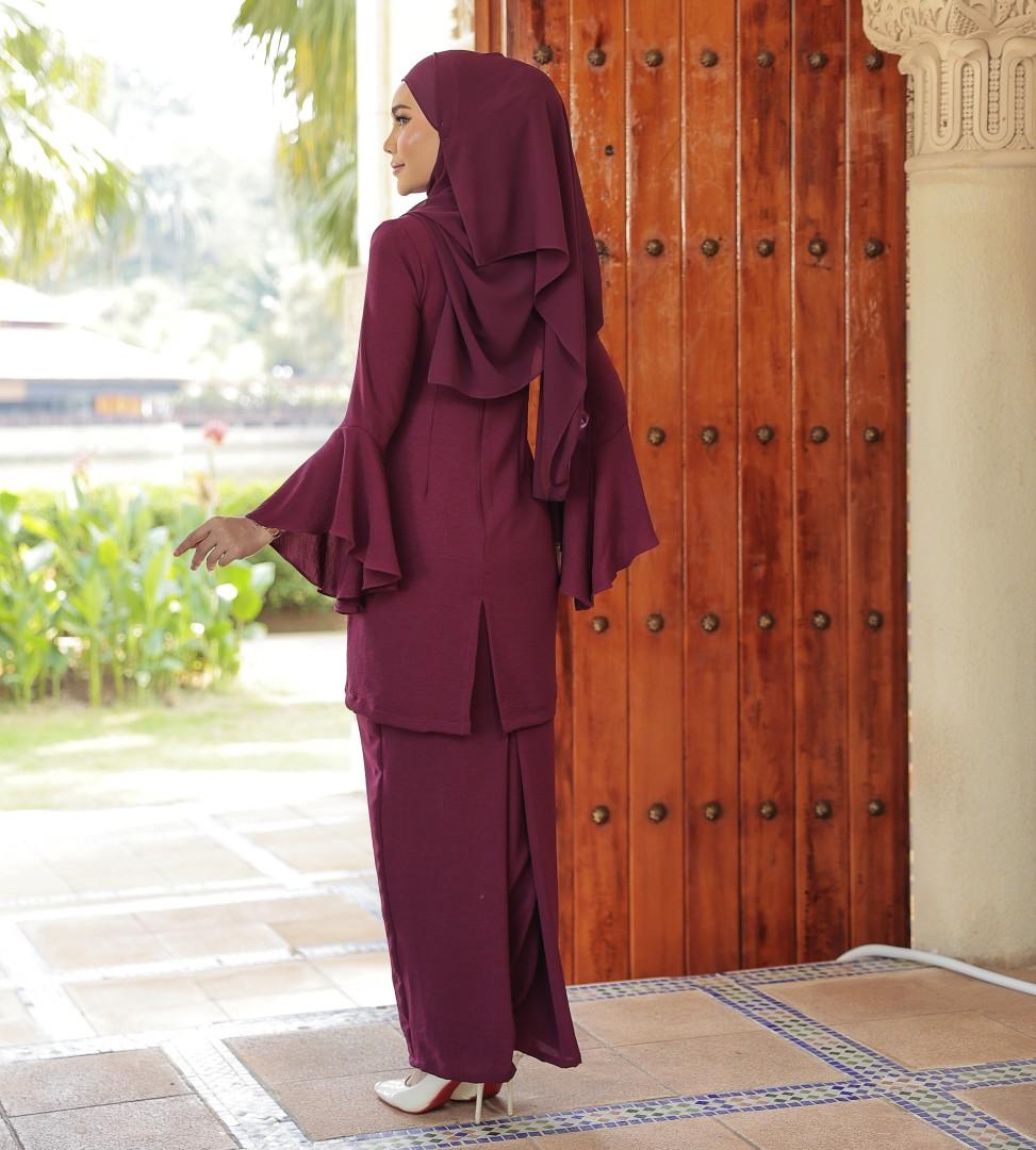Kurung Salma ELEMMIERA Comfy Wear Ironless Saloma Sleeve and Elegant