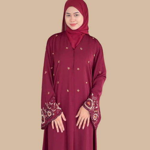Abaya Maryam Premium Elegant Jubah Muslimah Moden
