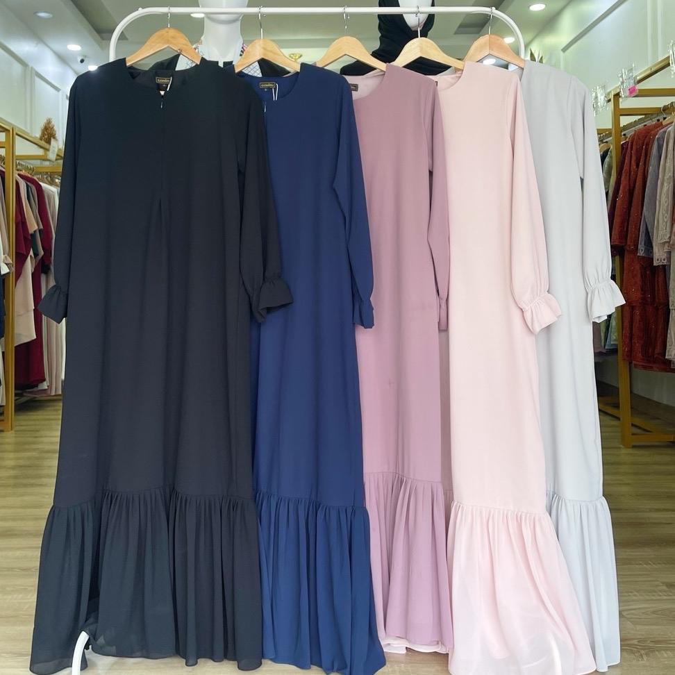 Jubah Qhyraa ELEMMIERA Modest Wear Comfy Ruffle - Jubah Premium Muslimah Viral Menawan Cantik
