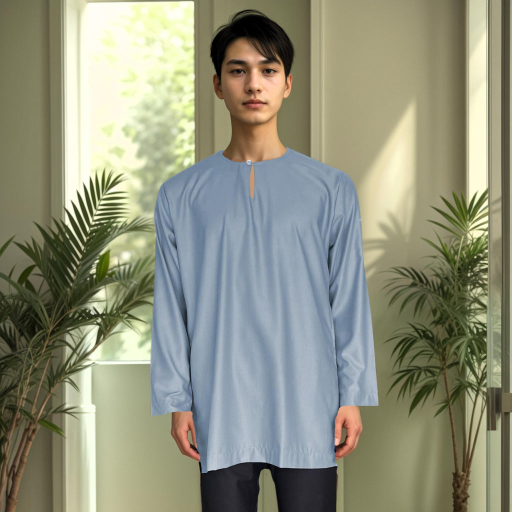 Kurta Firdaus ELEMMIERA Design Teluk Belanga with long sleeves and 2 side hidden pockets
