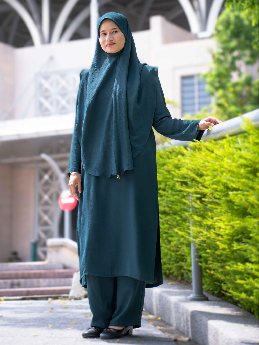 Jubah Seluar Faraa ELEMMIERA untuk Wanita Muslimah Modest Selesa Dipakai dan Ironless