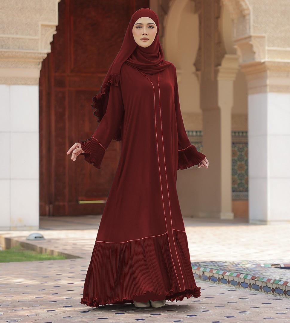 Abaya Dahlia ELEMMIERA Beautiful, Modest, Viral, Exclusive and Elegant Pleated Garment