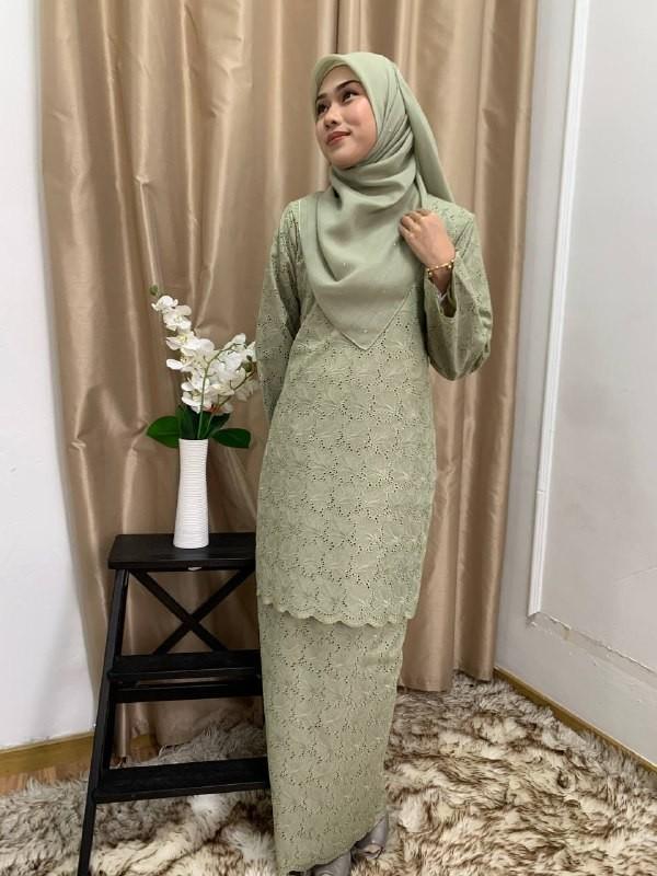 Kurung Camella ELEMMIERA Elegant Eyelet Fabric