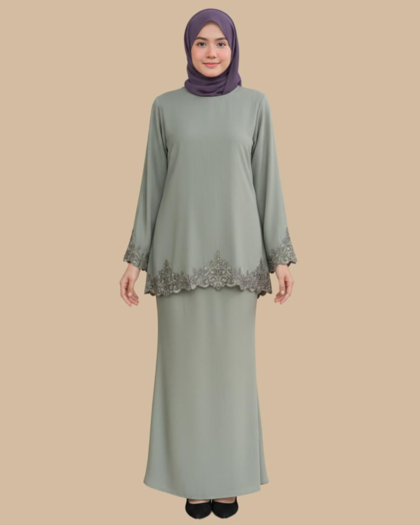 Kurung Raisha ELEMMIERA Modest Wear Kurung Laces
