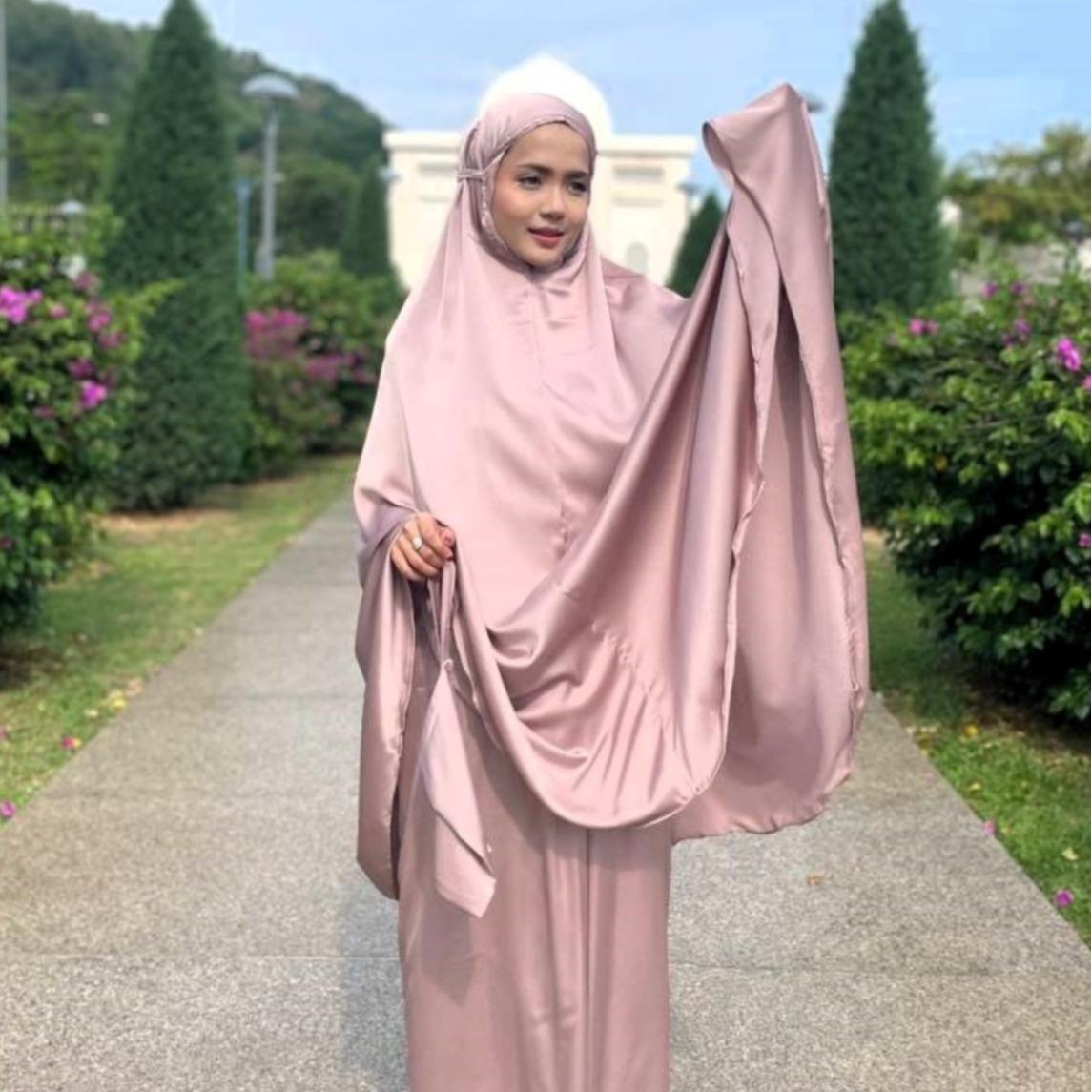 Telekung Travel ELEMMIERA Elegant Comfy Soft Prayer Attire Women