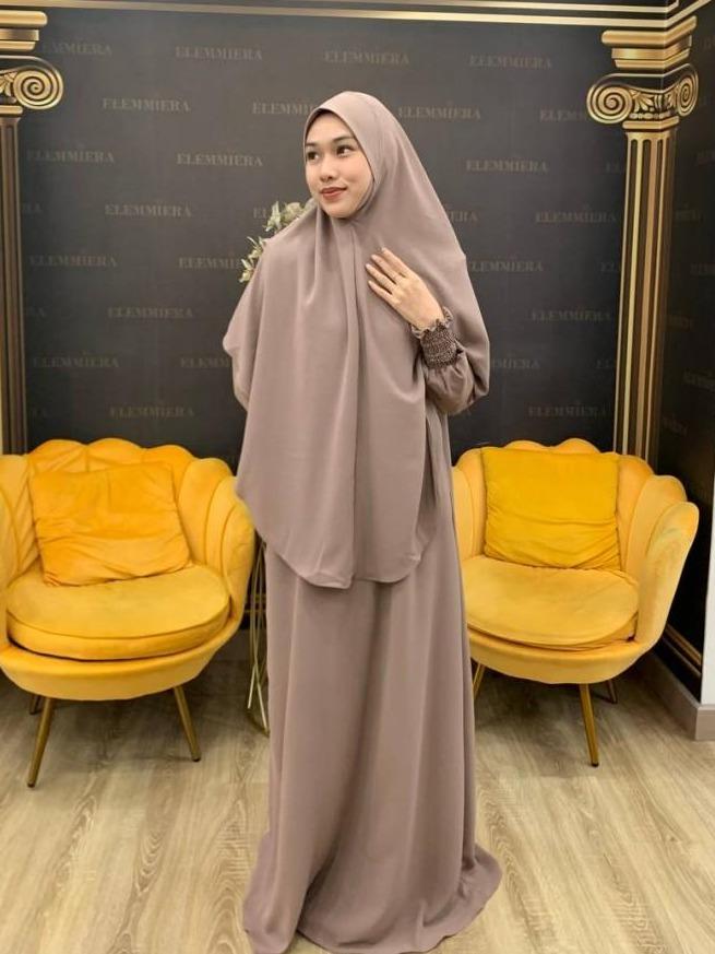 Jubah Luffa ELEMMIERA untuk Wanita Muslimah Premium Elegan Viral - Sesuai untuk Majlis Agama, Keramaian dan Ibadah