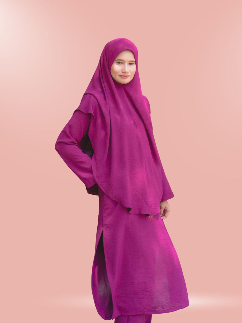 Jubah Seluar Faraa ELEMMIERA untuk Wanita Muslimah Modest Selesa Dipakai dan Ironless