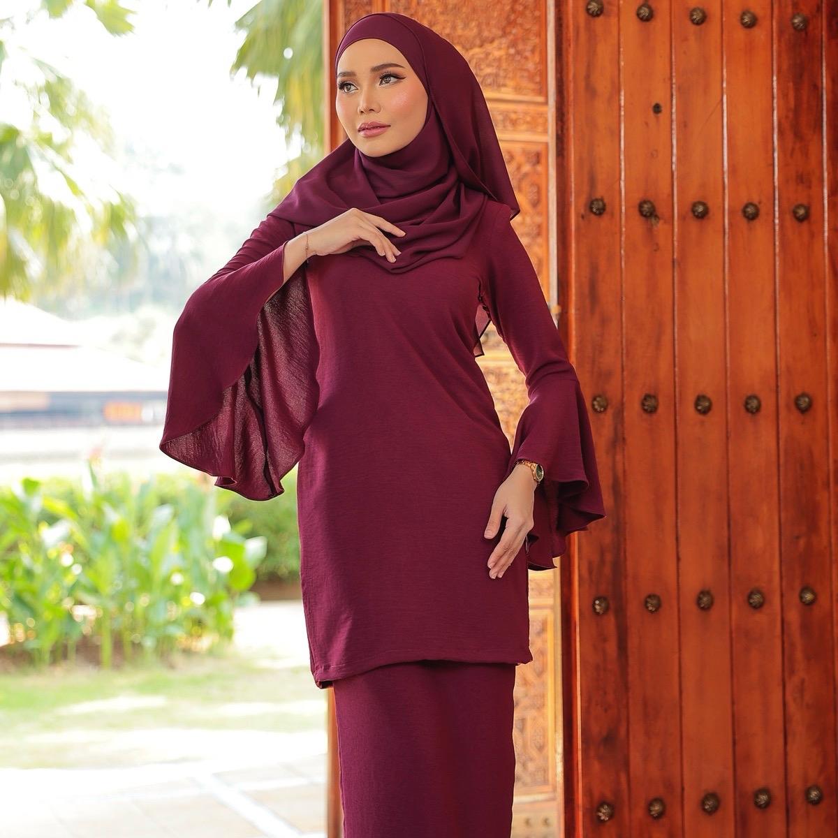 Kurung Salma, Comfy Wear Ironless Saloma Sleeve Elegant