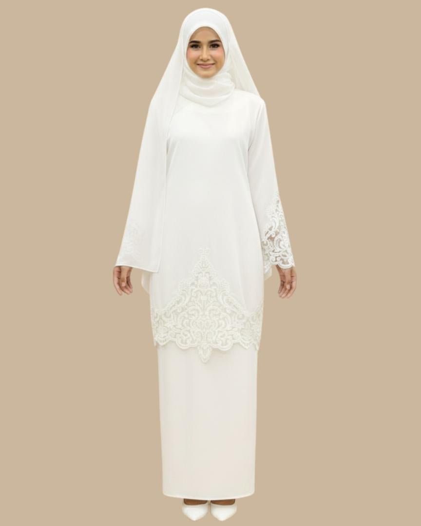 Kurung Haneem ELEMMIERA Baju Kurung Moden Viral Laces Tangan Yang Cantik Elegan Anggun Menawan
