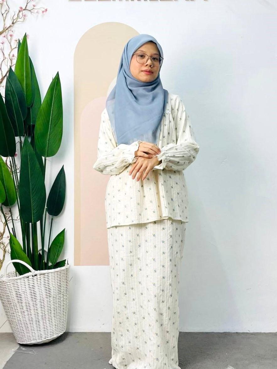 Dress Insyirah ELEMMIERA Dress Cotton Premium Viral Comel Dooh Dooh Tres Beau