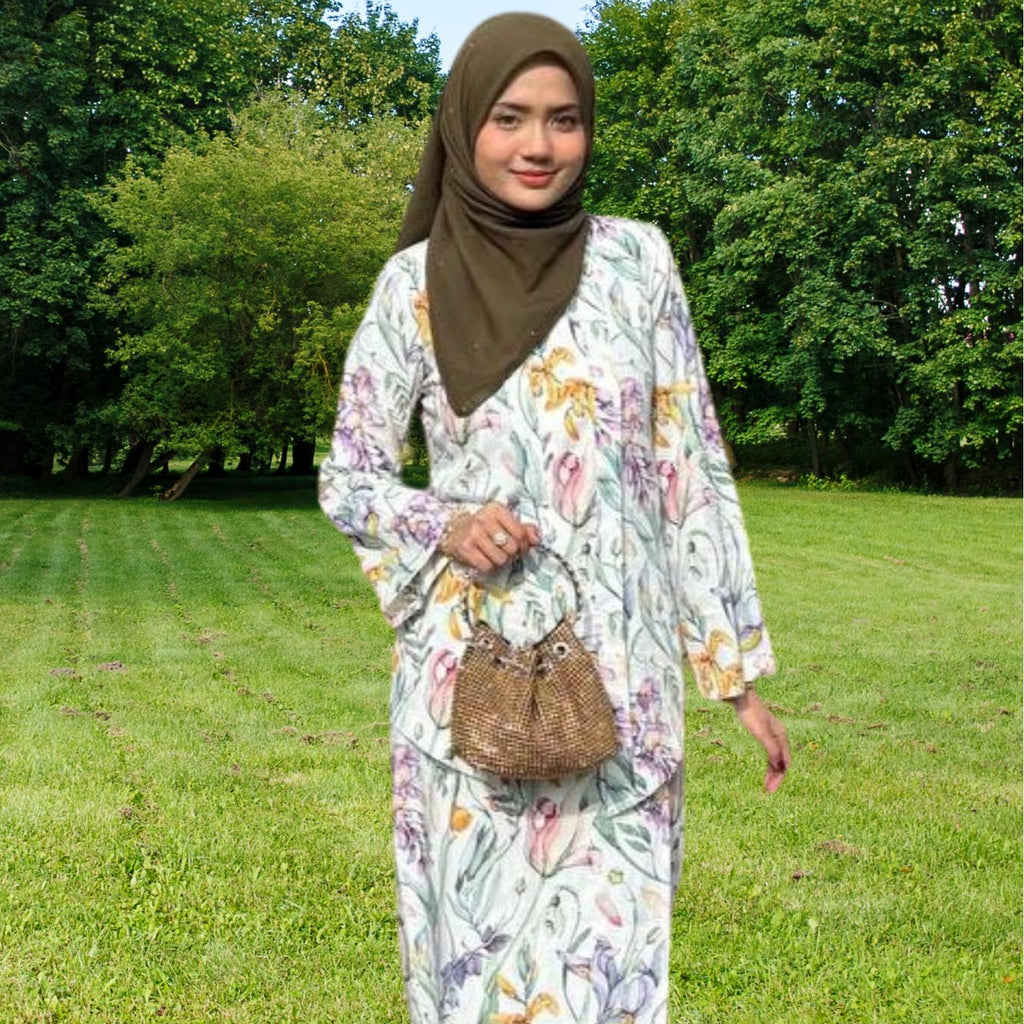 Kebaya Kota Bharu Elemmiera Tradisional Comel Lotey