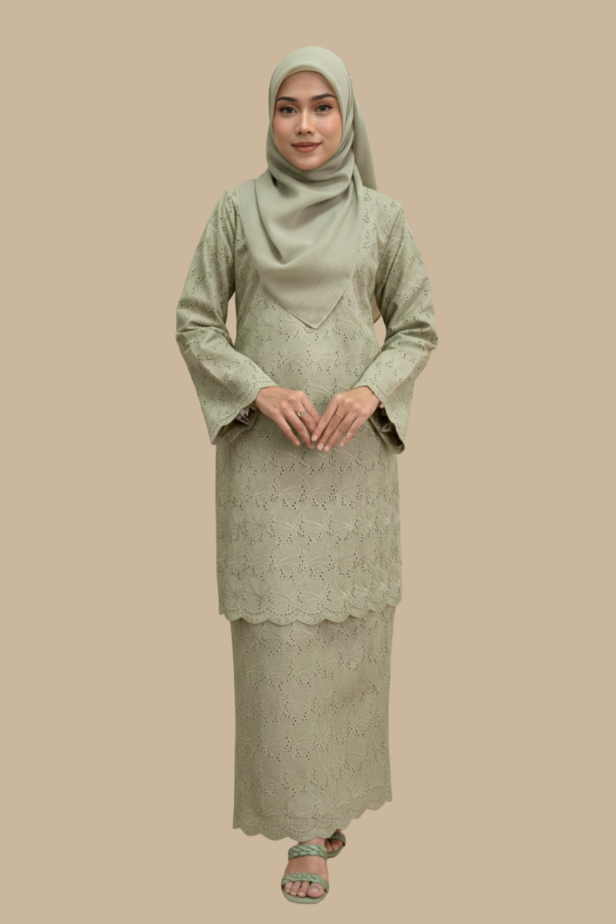 Kurung Camella, Elegant Eyelet Fabric