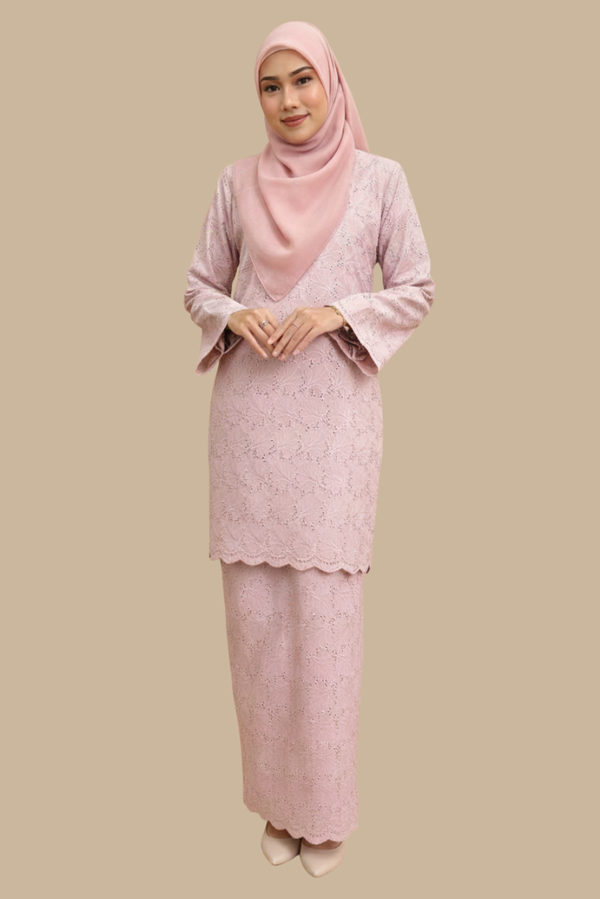 Kurung Camella, Elegant Eyelet Fabric