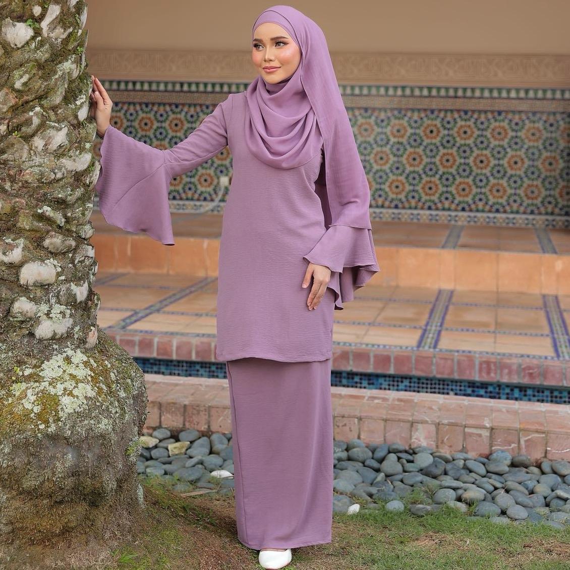 Kurung Salma, Comfy Wear Ironless Saloma Sleeve Elegant