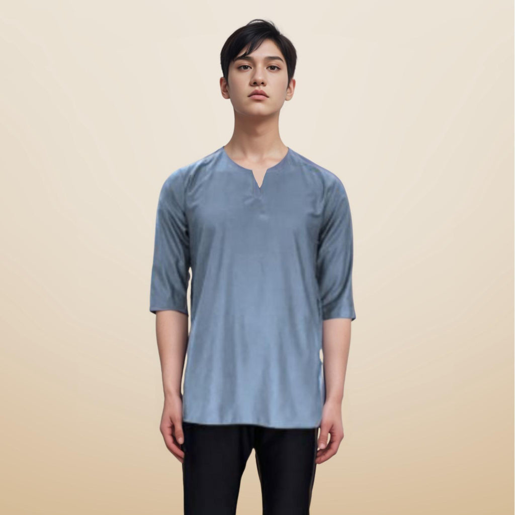 Kurta Emmir ELEMMIERA Lengan Pendek 3/4 dan 2 Sisi Poket Tersembunyi