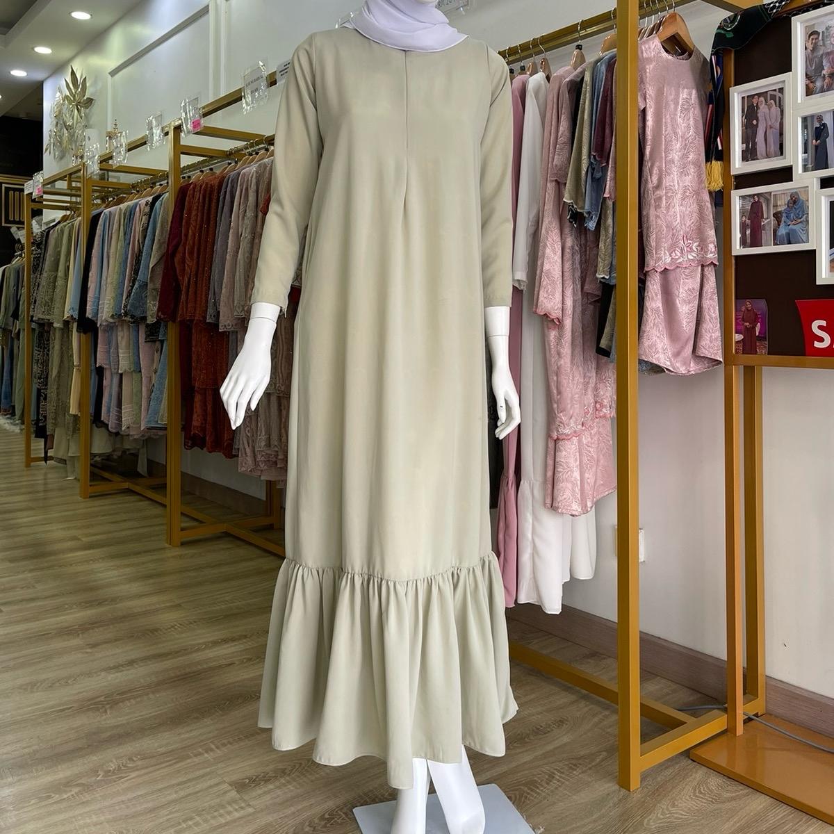 Jubah Qhylaa, Modest Comfy Elegant Ruffle