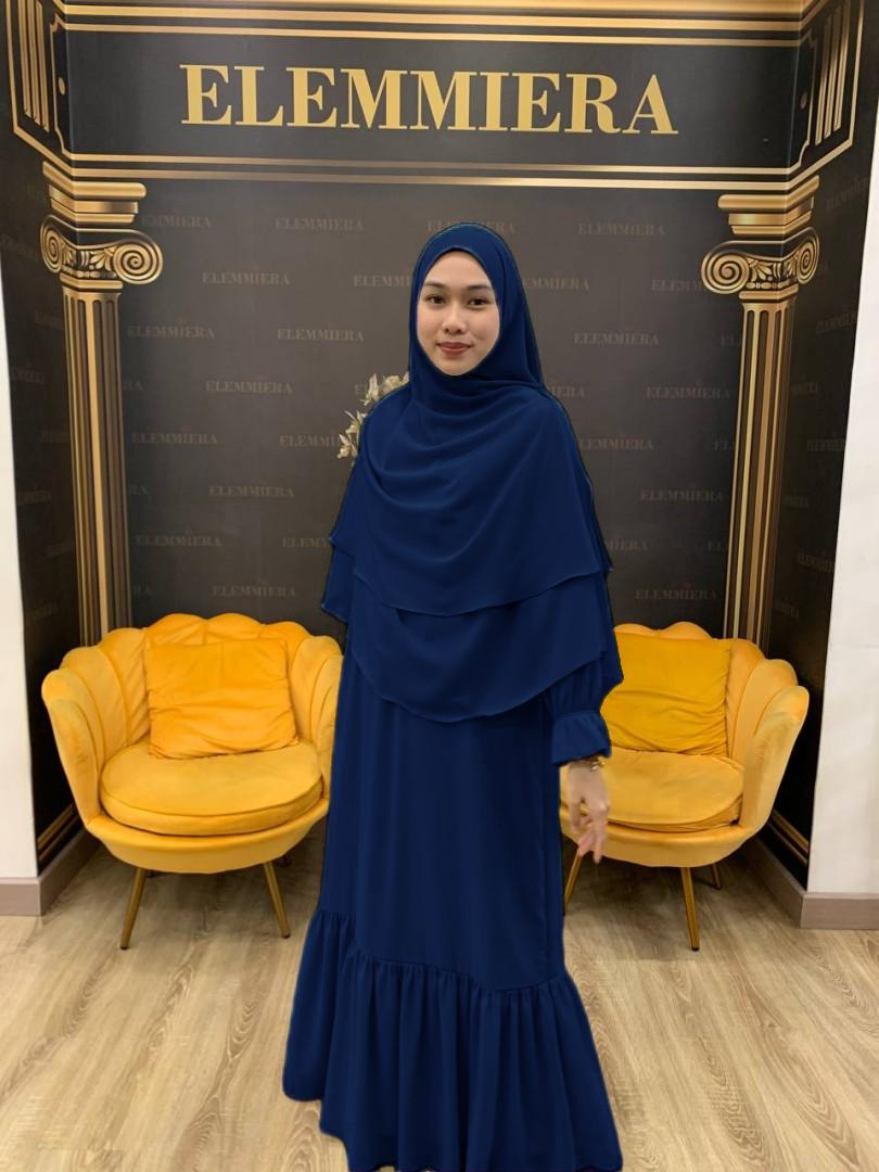 Jubah Qhyraa ELEMMIERA Modest Wear Comfy Ruffle - Jubah Premium Muslimah Viral Menawan Cantik