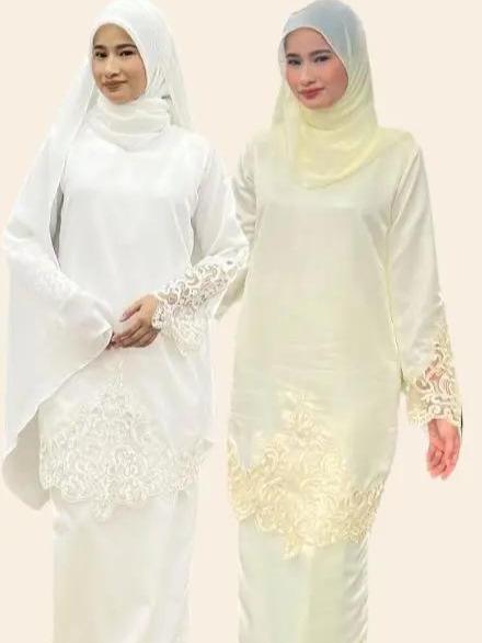 Kurung Haneem ELEMMIERA Baju Kurung Moden Viral Laces Tangan Yang Cantik Elegan Anggun Menawan