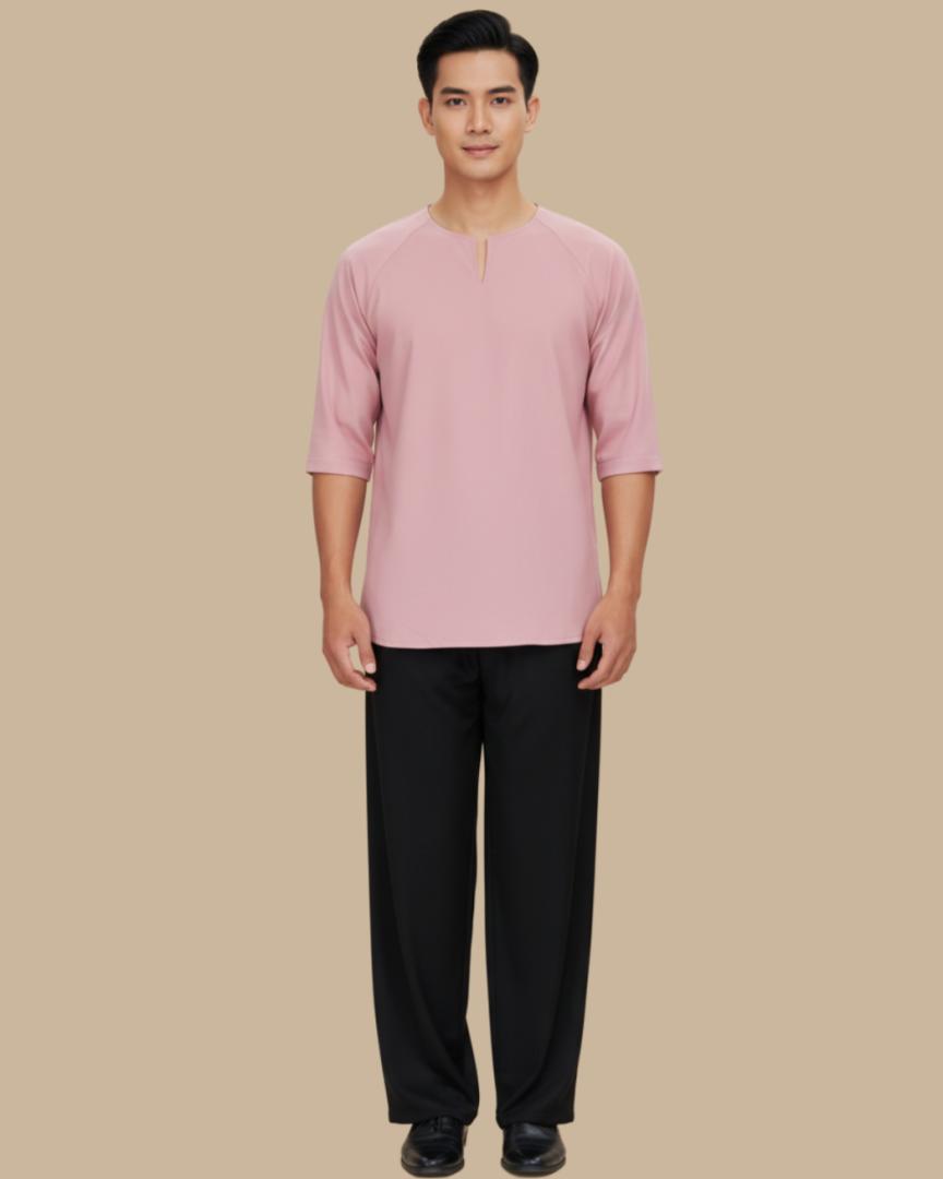 Kurta Emmir ELEMMIERA Lengan Pendek 3/4 dan 2 Sisi Poket Tersembunyi