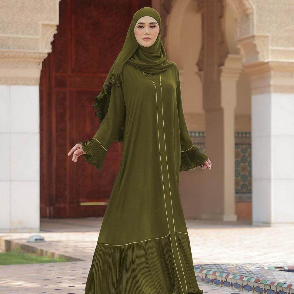Abaya Dahlia, Modest Exclusive Elegant Pleated