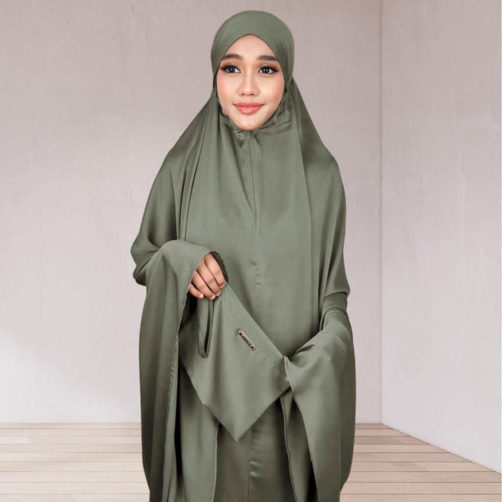 Telekung Travel ELEMMIERA Elegant Comfy Soft Prayer Attire Women