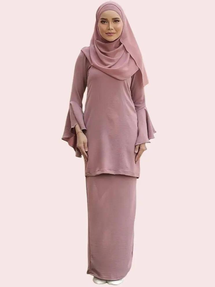 Kurung Salma ELEMMIERA Comfy Wear Ironless Saloma Sleeve and Elegant