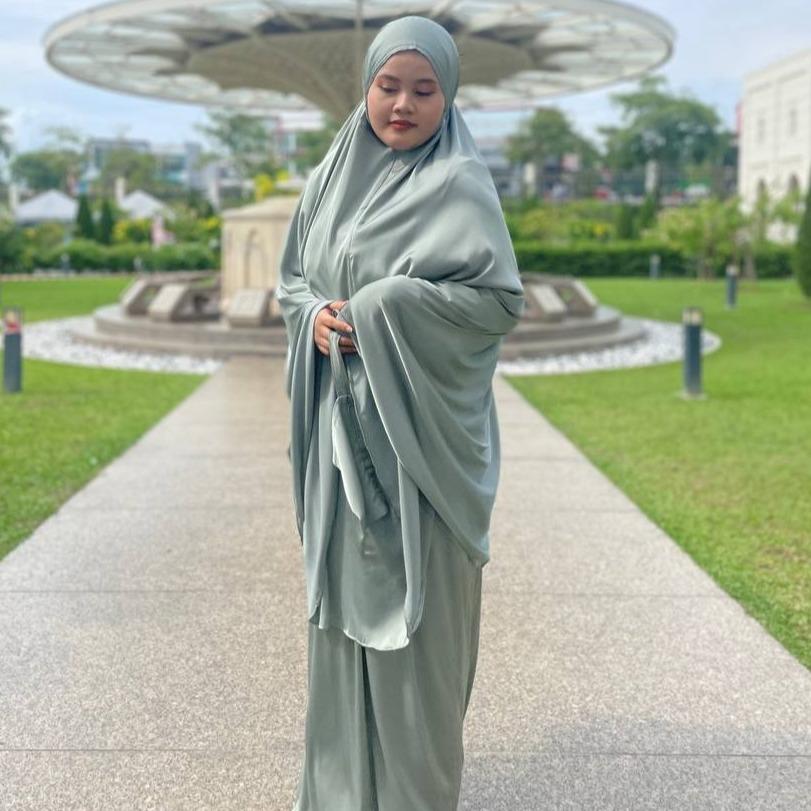 Telekung Travel ELEMMIERA Elegant Comfy Soft Prayer Attire Women