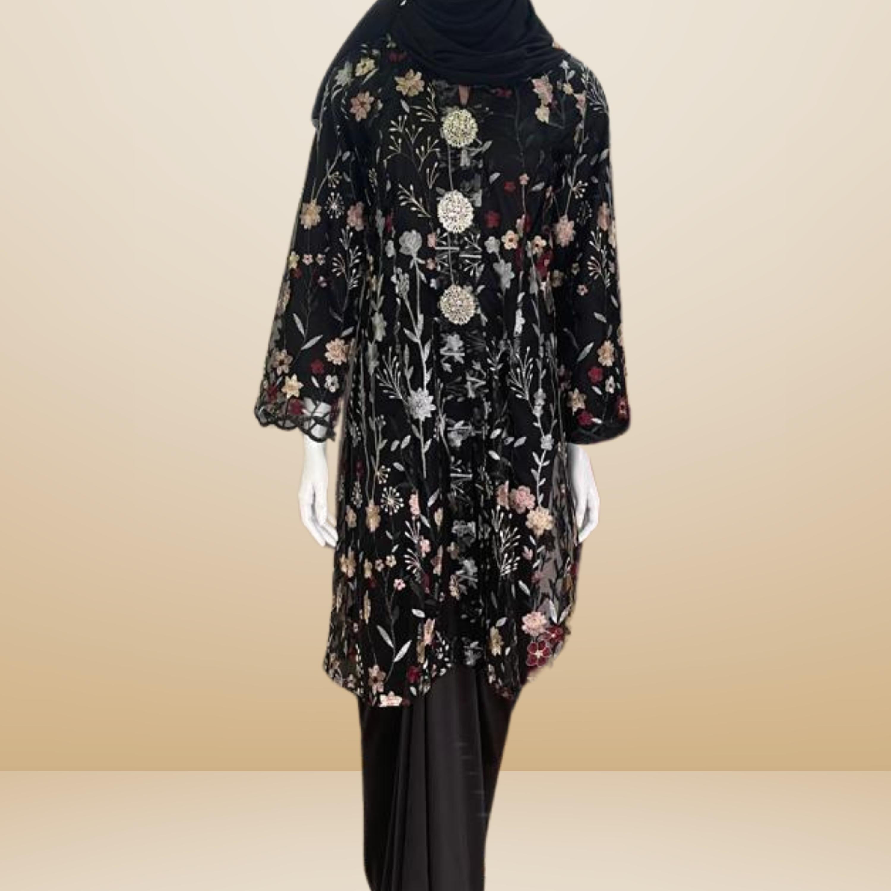 Kebaya Melur ELEMMIERA with Pareo Skirt Anggun Tradisi Moden Sopan dan Menawan