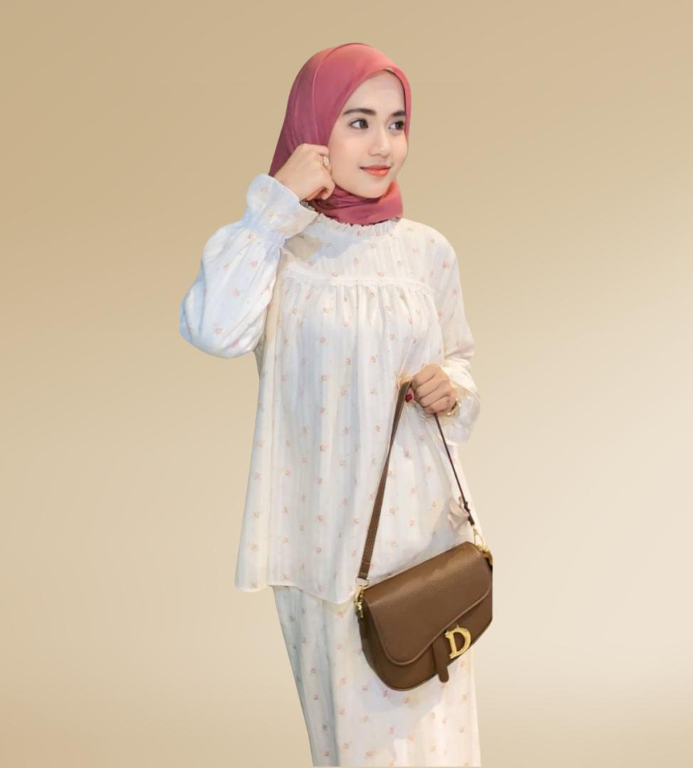 Dress Insyirah ELEMMIERA Dress Cotton Premium Viral Comel Dooh Dooh Tres Beau