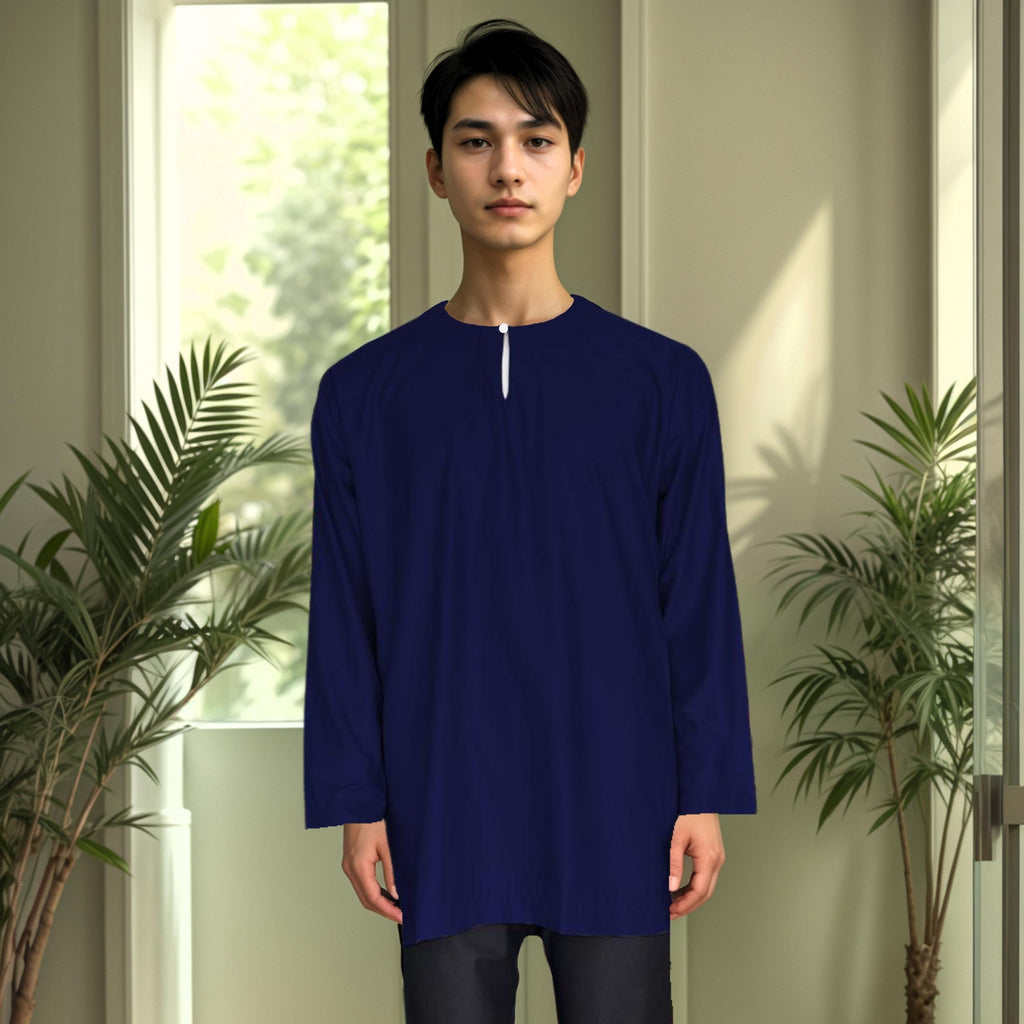 Kurta Firdaus ELEMMIERA Design Teluk Belanga with long sleeves and 2 side hidden pockets