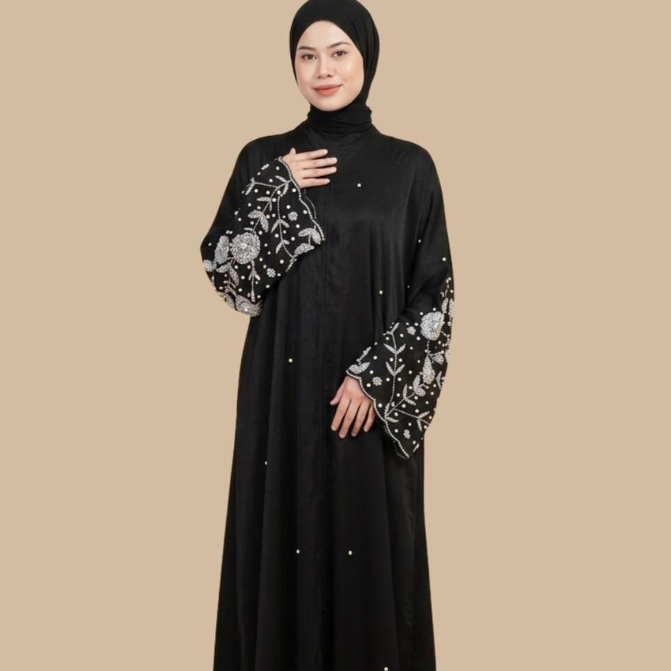 Abaya Medina ELEMMIERA Abaya Dubai Muslimah Mewah, Elegan dan Manik
