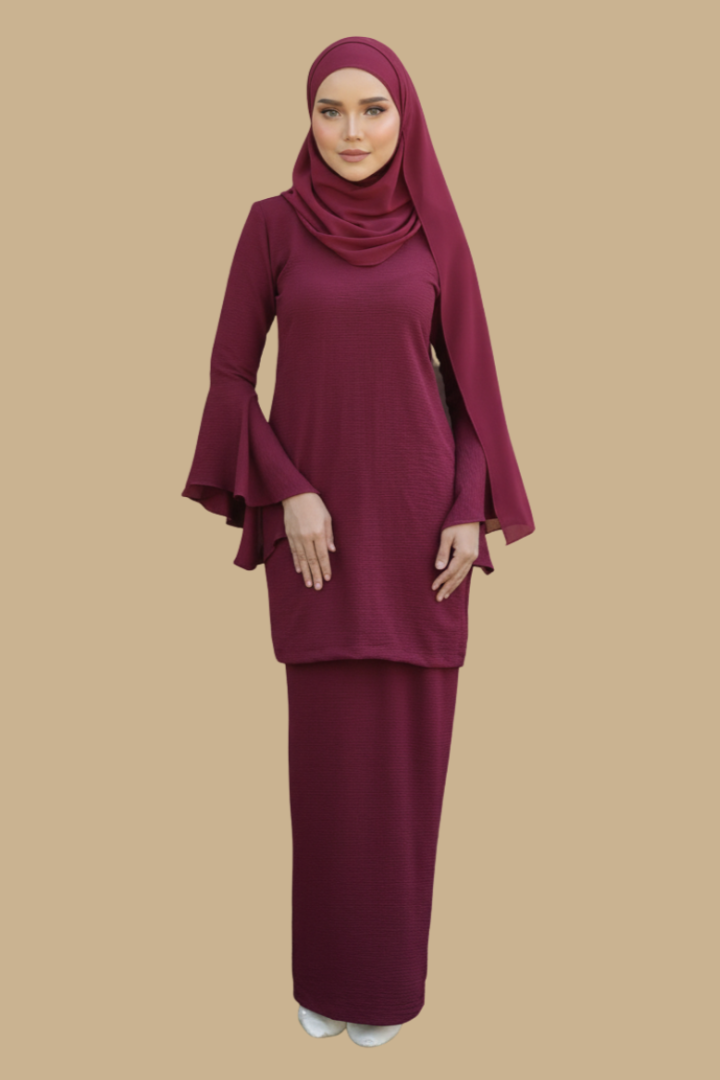 Kurung Salma, Comfy Wear Ironless Saloma Sleeve Elegant